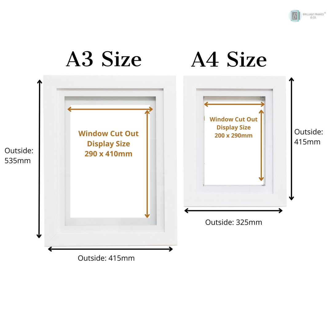 BUNDLE - 2 x A4 + 2 x A3 Brilliant Frames