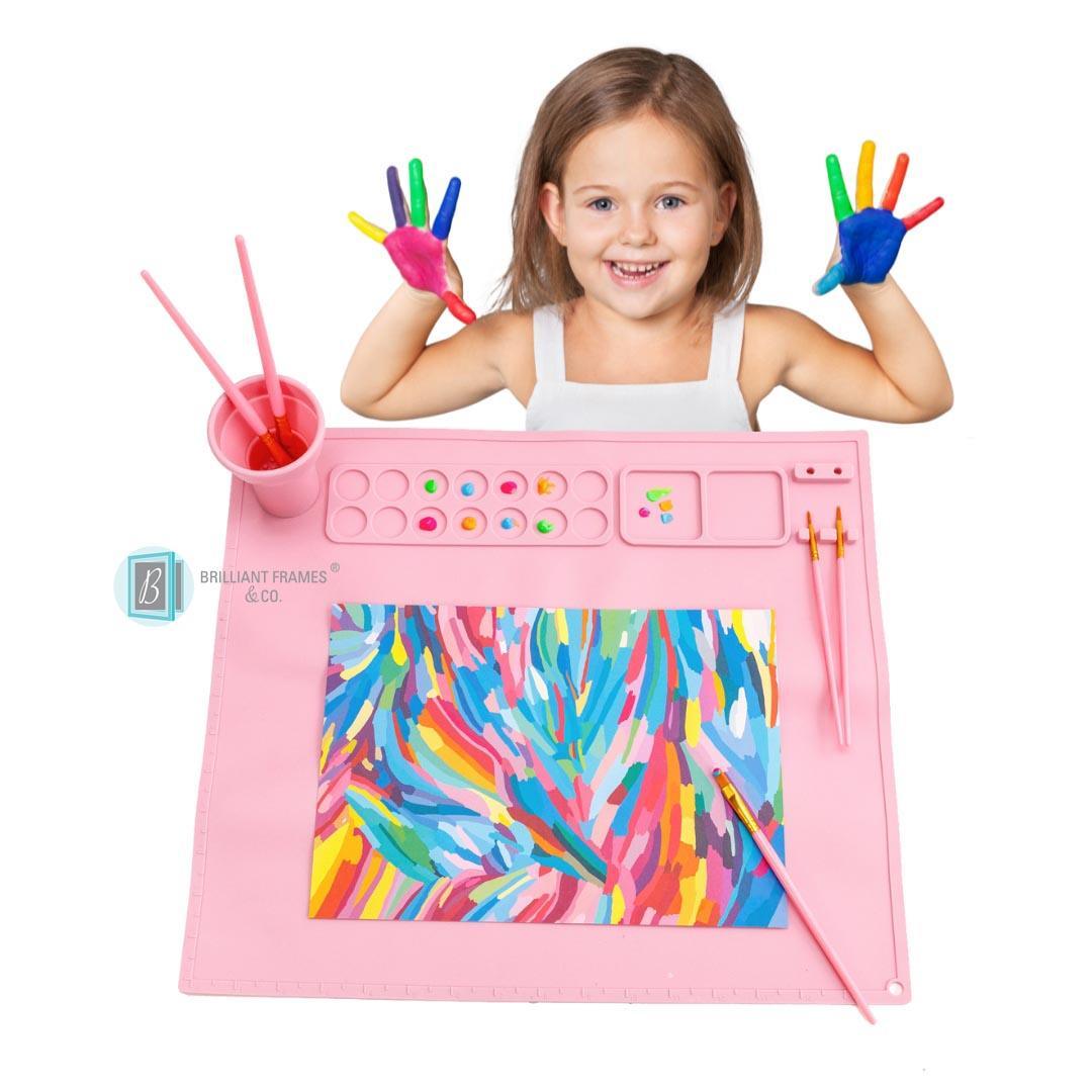 Brilliant Silicone Art Mat + Paint Brush Set - Brilliant Frames & Co