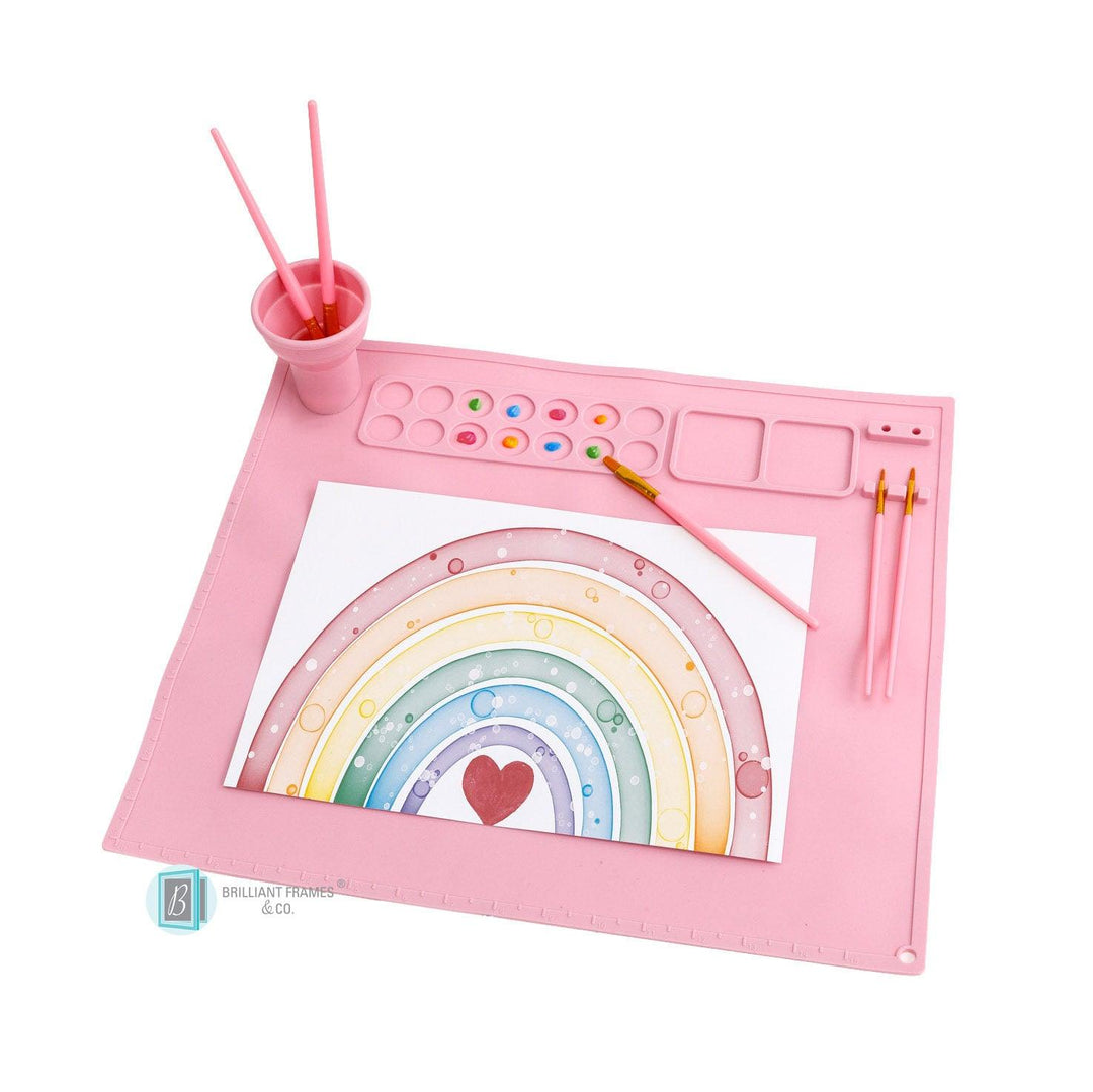 Brilliant Silicone Art Mat + Paint Brush Set - Brilliant Frames & Co