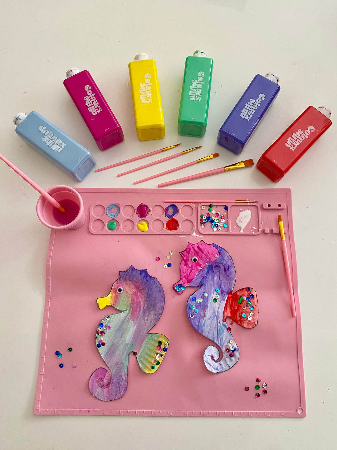 Brilliant Silicone Art Mat + Paint Brush Set - Brilliant Frames & Co