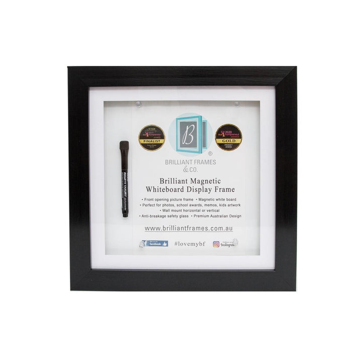 Square 30cms Brilliant Frame | Picture Frame + Magnetic Whiteboard - Brilliant Frames & Co